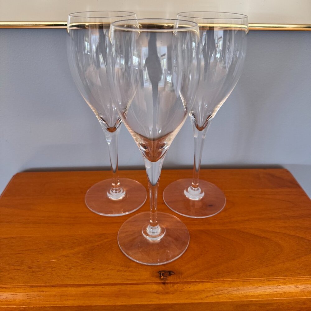 3 BACCARAT St. Remy Crystal Glass Water Wine Glasses